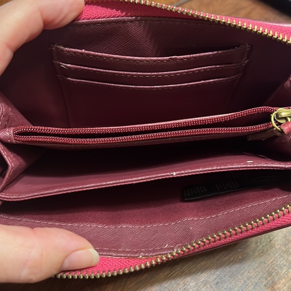 Fossil Hot Pink Barbie Zip Up Wallet 7 x 4 - Picture 6 of 9